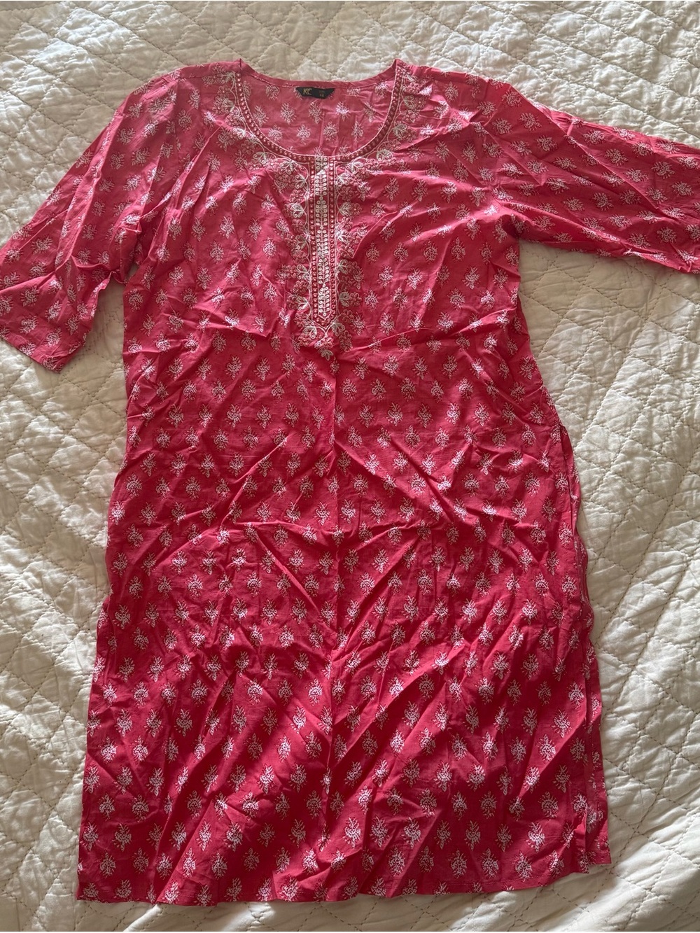 KC Embroidered Pink Kurta